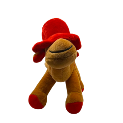 Peluche dromadaire Maroc – Souvenir Morocco – Marron et rouge