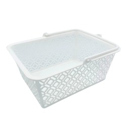 Panier Mosaïque de rangement blanc