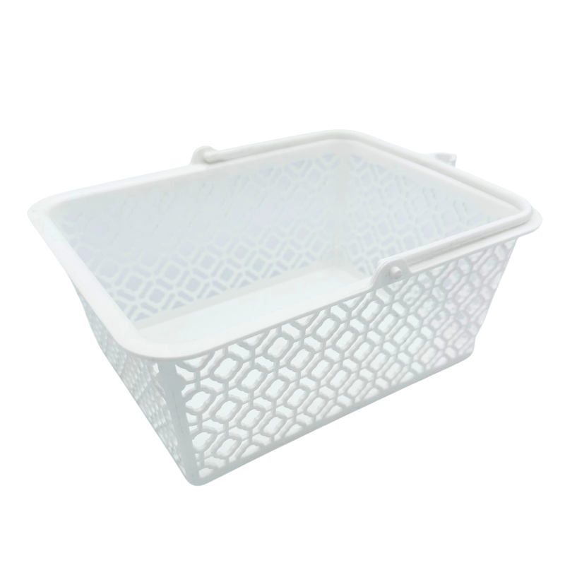 Panier Mosaïque de rangement blanc