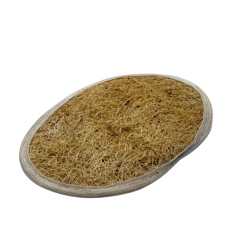 Éponge exfoliante ovale en loofah avec sangle de maintien – État neuf