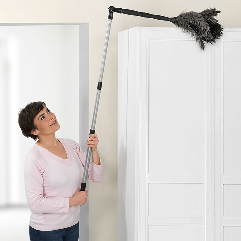 Ostrich feather duster Extendable swivel duster