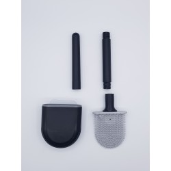 Brosse plate WC avec support