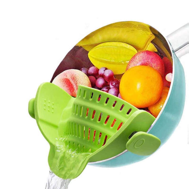 Clip on strainer - practical & easy to use