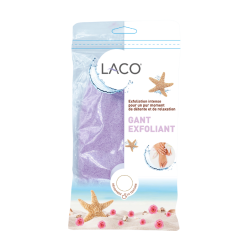 Pastel purple exfoliating glove: soft skin guaranteed