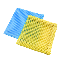 Blue & yellow scrubbing net duo - versatile cleaning