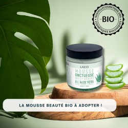 Smooth skin and face mousse with Aloe Vera