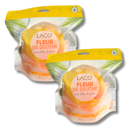 Set of 2 - Shower Flower with Soap Beads - Mango