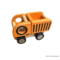 Camion en bois orange