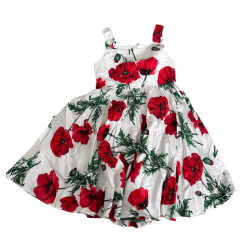 Robe Dolce & Gabbana Enfant – Imprimé Coquelicots, Élégance Italienne