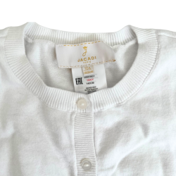 Gilet Court Blanc Jacadi – Élégance Minimaliste pour Fille