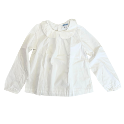 Blouse blanche fille à col Claudine – Jacadi Paris – 10 ans