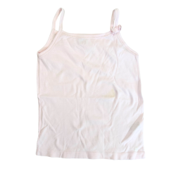 Débardeur rose pâle à fines bretelles – Détail nœud – 10 ans