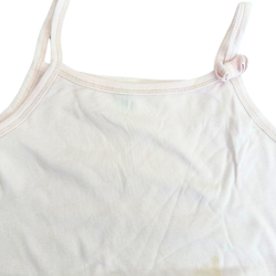 Débardeur rose pâle à fines bretelles – Détail nœud – 10 ans