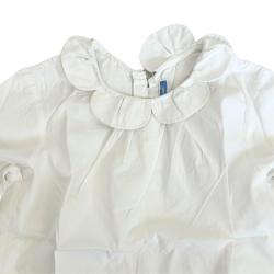 Blouse blanche à col volanté – Jacadi – 10 ans