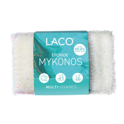 Éponge MYKONOS Blanche – Éclat et efficacité au service du ménage