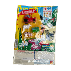 Magazine Mickey Junior avec 2 animaux de la ferme + tracteur et 55 autocollants