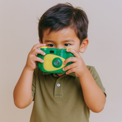 Appareil Photo Jouet Vert & Jaune – Pour Petits Explorateurs