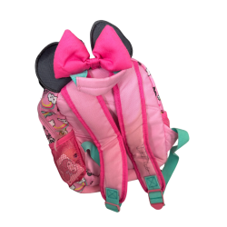 Sac à dos enfant rose – Motifs ludiques & oreilles fantaisie