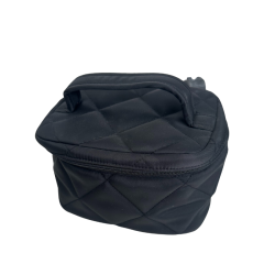 Trousse de maquillage noire avec miroir – Élégante et fonctionnelle