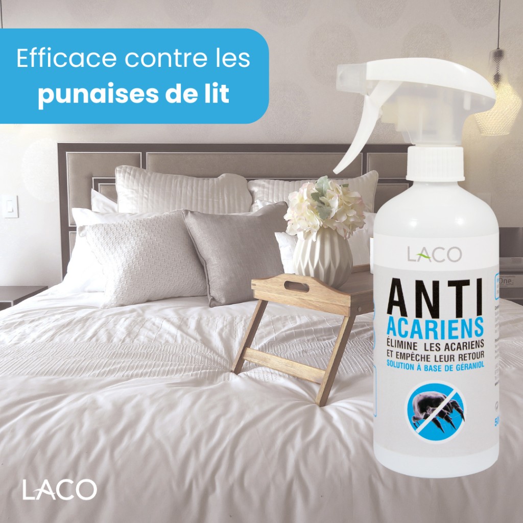 Notre solution efficace contre les punaises de lit : l'Anti-Acariens LACO